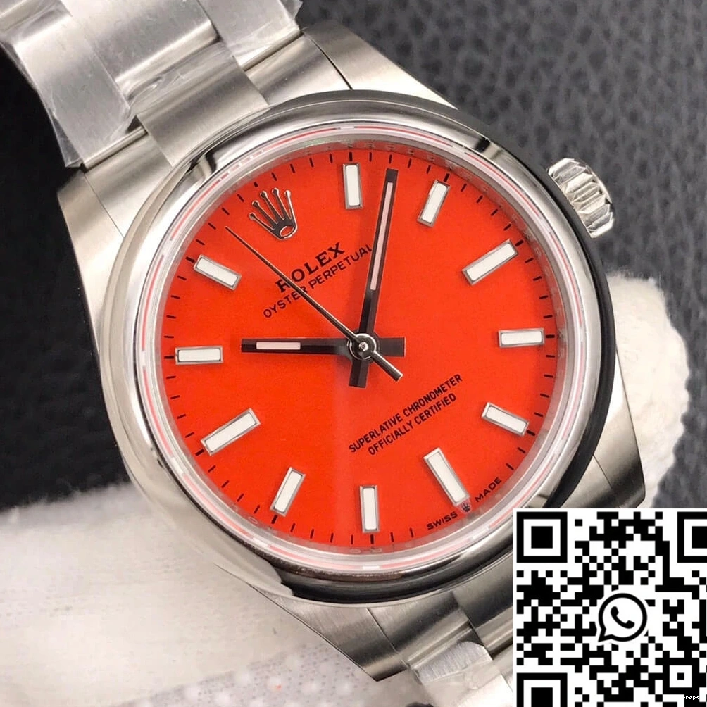 EW M277200-0008 Oyster Coral Perpetual 31MM Dial Red Factory Rolex 0516
